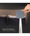 2W-3W wiederaufladbare LED Tischleuchte - Ø8cm, 3-Stufen dimmbar, weiß, inkl. USB-Kabel