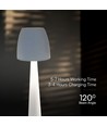 2W-3W wiederaufladbare LED Tischleuchte - Ø8cm, 3-Stufen dimmbar, weiß, inkl. USB-Kabel