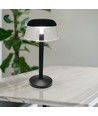 3W LED wiederaufladbare Tischleuchte, schwarz - Ø13cm, 3-Stufen dimmbar, 3-in-1 CCT, inkl. USB-C Kabel