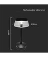 3W LED wiederaufladbare Tischleuchte, schwarz - Ø13cm, 3-Stufen dimmbar, 3-in-1 CCT, inkl. USB-C Kabel