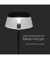 3W LED wiederaufladbare Tischleuchte, schwarz - Ø13cm, 3-Stufen dimmbar, 3-in-1 CCT, inkl. USB-C Kabel
