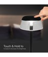 3W LED wiederaufladbare Tischleuchte, schwarz - Ø13cm, 3-Stufen dimmbar, 3-in-1 CCT, inkl. USB-C Kabel