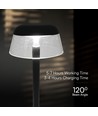 3W LED wiederaufladbare Tischleuchte, schwarz - Ø13cm, 3-Stufen dimmbar, 3-in-1 CCT, inkl. USB-C Kabel