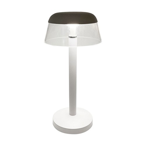 3W wiederaufladbare LED Tischleuchte - Ø13cm, 3-Stufen dimmbar, CCT, weiß, inkl. USB-Kabel