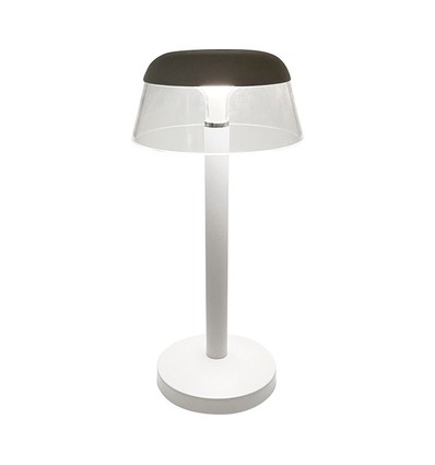3W wiederaufladbare LED Tischleuchte - Ø13cm, 3-Stufen dimmbar, CCT, weiß, inkl. USB-Kabel