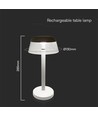 3W wiederaufladbare LED Tischleuchte - Ø13cm, 3-Stufen dimmbar, CCT, weiß, inkl. USB-Kabel
