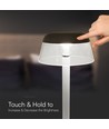 3W wiederaufladbare LED Tischleuchte - Ø13cm, 3-Stufen dimmbar, CCT, weiß, inkl. USB-Kabel