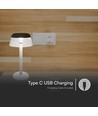 3W wiederaufladbare LED Tischleuchte - Ø13cm, 3-Stufen dimmbar, CCT, weiß, inkl. USB-Kabel