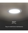 24W Ø29,5cm LED Einbaupanel - Samsung LED Chip, 3000K, 110lm/W, Ausschnitt: Ø27,5-28 cm, Maße: Ø29,5 cm