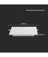18W Einbaupanel - Hintergrundbeleuchtet, Samsung Chip, 3000K, Quadrat