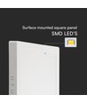 18W quadratisches LED Panel - 4000K, weißer Rand, 21,4 x 21,4 cm, Backlit Deckenleuchte