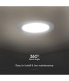 24W Ø17cm Einbaupanel mit Samsung Chip - 110lm/W, 4000K, kaltweiß, rund, Backlit