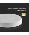 24W Samsung Chip LED Panel - Rund, Ø28,5cm, warmweiß, weißer Rand, Backlit Minipanel