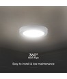 24W Samsung Chip LED Panel - Rund, Ø28,5cm, warmweiß, weißer Rand, Backlit Minipanel