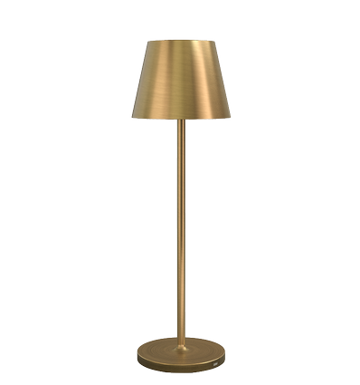 Calida Wiederaufladbare Tischlampe - für den Außenbereich, 2700K, RA97, dimmbar, Messing