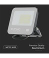 50W LED Fluter - IP65, Schwarz, Arbeitsleuchte, Samsung Chip, 4000K, grau, mattiertes Glas