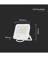 50W LED-Flutlicht - IP65, Weiß, Arbeitsleuchte, Samsung-Chip, 6500K, graues mattiertes Glas