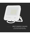 50W LED-Flutlicht - IP65, Weiß, Arbeitsleuchte, Samsung-Chip, 6500K, graues mattiertes Glas