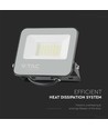 30W LED Fluter, 160lm/W - IP65, schwarzes Gehäuse, graues Glas, 4000K, 5 Jahre Garantie