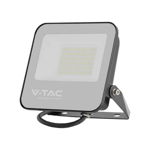 50W LED-Flutlichtstrahler - 160lm/W, 4000K, Schwarzes Gehäuse, grau