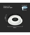 24W Ø13,5cm Blendfreies CCT Downlight RA90 - Ausschnitt: Ø11,5 cm, Maße: Ø13,5 cm, 3 Lichtfarben, weiße Front, Honeycomb