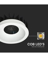24W Ø13,5cm Blendfreies CCT Downlight RA90 - Ausschnitt: Ø11,5 cm, Maße: Ø13,5 cm, 3 Lichtfarben, weiße Front, Honeycomb