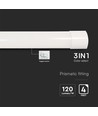 120cm 40W Prismatic LED Leuchte - 120lm/W, 3-in-1 CCT, IP20 Innenbereich