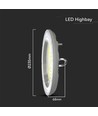 100W LED High Bay, CCT - 3 Lichtfarben, IP65, Ø23,5cm