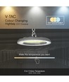 100W LED High Bay, CCT - 3 Lichtfarben, IP65, Ø23,5cm