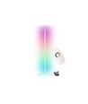 20 Watt Ecklampe mit RGB-Licht - Weiß, 140 cm hoch, steuerbar mit beiliegender Fernbedienung