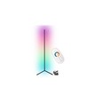 20 Watt Ecklampe mit RGB-Licht - Schwarz, 140 cm hoch, steuerbar mit beiliegender Fernbedienung