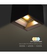 9W Solara schwarze LED Wandleuchte mit Sensor - Solar, IP65, 3-in-1 CCT, 800lm, PIR Sensor