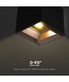 9W Solara schwarze LED Wandleuchte mit Sensor - Solar, IP65, 3-in-1 CCT, 800lm, PIR Sensor