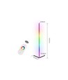 20 Watt Ecklampe mit RGB-Licht - Schwarz, 140 cm hoch, steuerbar mit beiliegender Fernbedienung