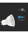 GU10 7,5W LED Leuchtmittel - 610lm, 38°, warmweiß, weißer Kunststoff