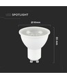 GU10 7,5W LED Leuchtmittel - 610lm, 38°, weißes Mattglas, warmweiß
