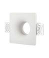 Eckiger GU10 Gips Einbauspot - Weiß, 123x123 mm Loch, IP20, ohne Leuchtmittel