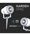 12W LED Gartenstrahler mit Erdspieß - IP65, Grünes Licht, weißes Gehäuse, Aluminium