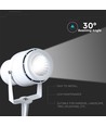 12W LED Gartenstrahler mit Erdspieß - IP65, Grünes Licht, weißes Gehäuse, Aluminium