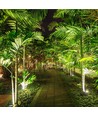 12W LED Gartenstrahler mit Erdspieß - IP65, Grüne Lichtfarbe, graues Gehäuse, 20 Grad, Aluminium