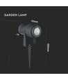 12W LED Gartenstrahler mit Erdspieß - IP65, Grüne Lichtfarbe, graues Gehäuse, 20 Grad, Aluminium