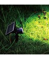 2W LED Solar Gartenstrahler mit Erdspieß - IP65, schwarz, 3.7V, Dämmerungssensor, COB LED, warmweiß