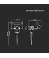 2W LED Solar Gartenstrahler mit Erdspieß - IP65, schwarz, 3.7V, Dämmerungssensor, COB LED, warmweiß
