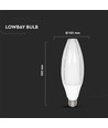 E40 60W LED Ellipsoidlampe - 6500lm, Samsung LED Chip, 300°, 5 Jahre Garantie
