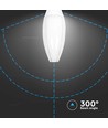 E40 60W LED Ellipsoidlampe - 6500lm, Samsung LED Chip, 300°, 5 Jahre Garantie