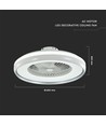 45W Ventilator mit Deckenlicht RF-Steuerung CCT: 3 in 1 - AC-Motor, grauer Ring