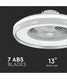 45W Ventilator mit Deckenlicht RF-Steuerung CCT: 3 in 1 - AC-Motor, grauer Ring