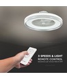 45W Ventilator mit Deckenlicht RF-Steuerung CCT: 3 in 1 - AC-Motor, grauer Ring