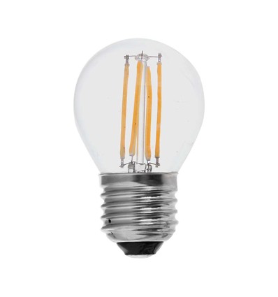 E27 6W LED Kronenlampe - G45, Kohlefaden, klar, 230V