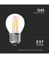 E27 6W LED Kronenlampe - G45, Kohlefaden, klar, 230V